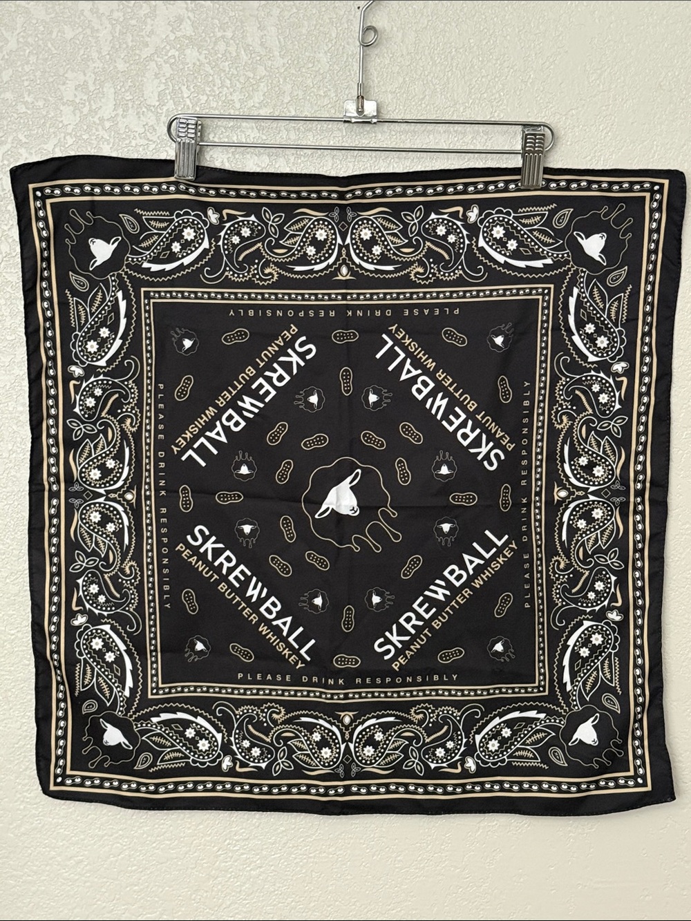 Skrewball Peanut Butter Whiskey Black Bandana